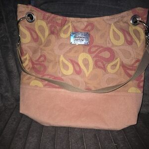 Women's Tan and Red Shoulder Bag